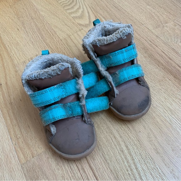 Ten Little Furry High Top in Chestnut Brown - Picture 2 of 4